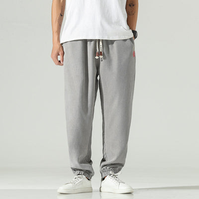 Pantalones Harem Hombre Primavera Verano con Bordado Chino - Image 7