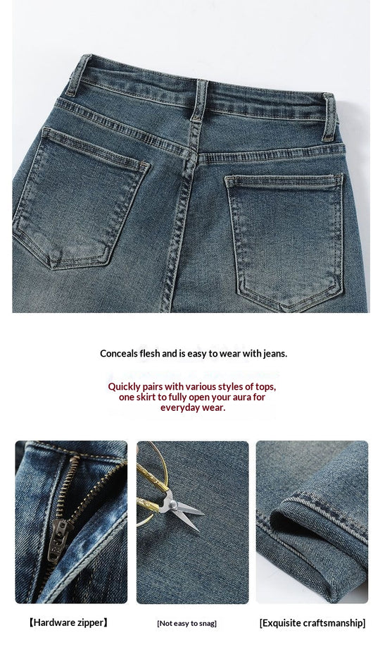 Pantalones Vaqueros Rectos de Cintura Alta Holgados para Mujer - Image 19