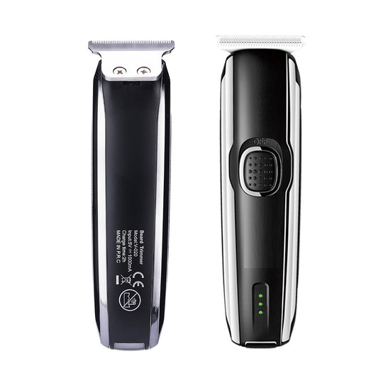 VGR V-020 professional black and silver rechargeable beard trimmer kit with 1mm, 2mm, 3mm guide combs, USB cable, cleaning brush, and oil. - Image 3