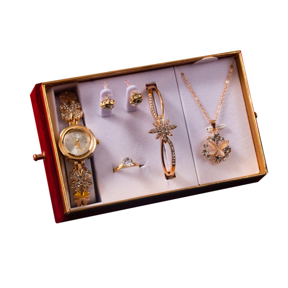 Set de Joyería Festival Diosa: Reloj, Pulsera, Collar y Aretes