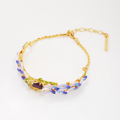 Collar con Aretes de Flor de Glicina - Accesorios de Lujo Minimalista - Image 30