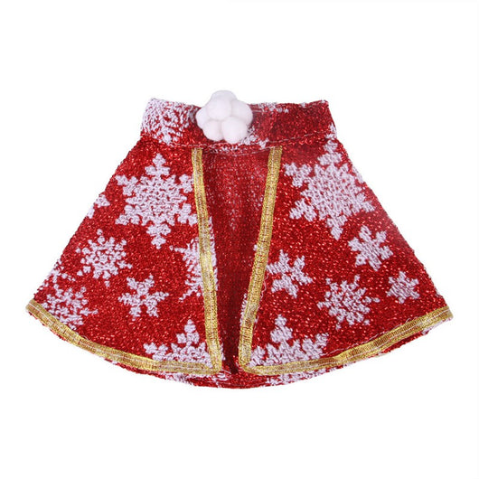 Capa Festiva para Mascotas - Diseño Floral y Copos de Nieve - Image 10