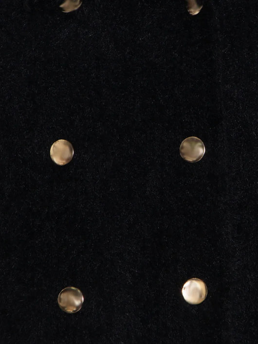 Abrigo Largo de Doble Botonadura con Solapas y Flecos para Mujer - Image 13