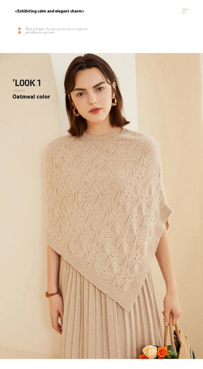 Capa Pullover de Cuello Redondo en Cachemira con Patrón Tridimensional Retorcido - Image 19