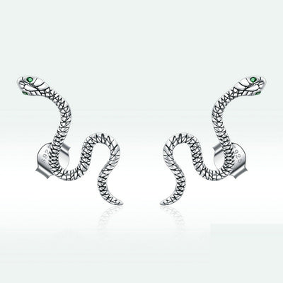 Aretes de Circón Verde con Diseño de Serpiente para Niñas - Image 6