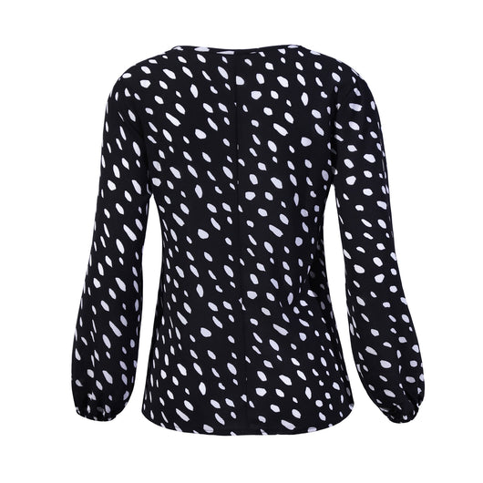Camiseta con Escote V y Lunares - Image 17