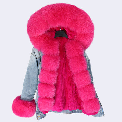 Chaqueta Denim con Forro Desmontable de Conejo - Image 3
