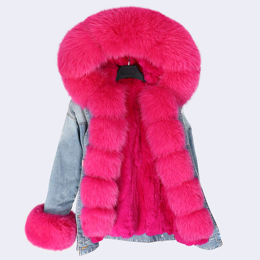 Chaqueta Denim con Forro Desmontable de Conejo - Image 3
