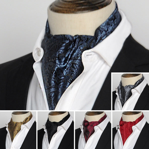 Camisa de Seda Estilo Vintage Británico con Pañuelo