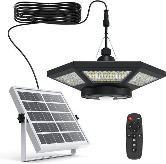 Lámpara Solar de Garaje 4 Hojas - Iluminación LED de 6 Lados