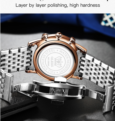 Reloj de Cuarzo Multifuncional con Luz Nocturna e Impermeable para Hombre - Image 9