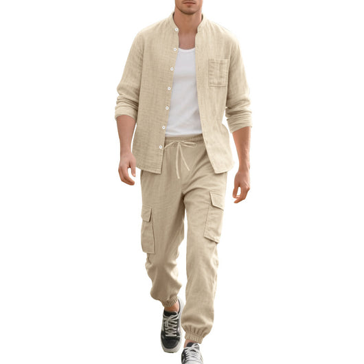 Cardigan Suelto de Lino para Playa - Conjunto Casual de Manga Larga - Image 12