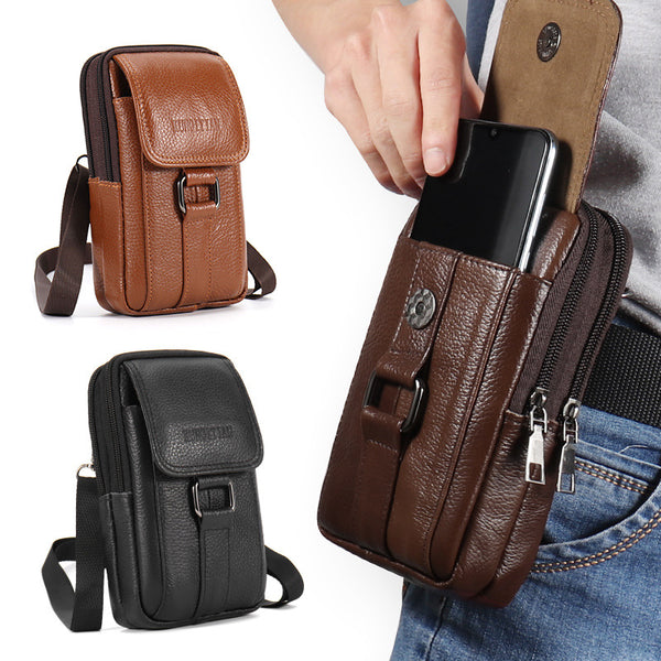 Bolsa de Cuero para Celular Multifuncional con Cinturón