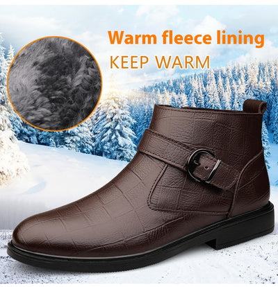 Botas de Cuero Premium Talla Grande: Calidez y Confort para el Invierno - Image 9