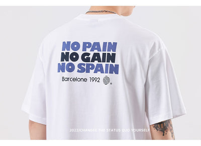 Playera de Algodón con Estampado de Letras - Comodidad de Verano para Hombre - Image 15