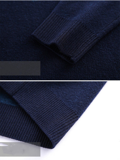 Suéter de Lana Jacquard Oversize Talla Grande para Hombre - Image 8