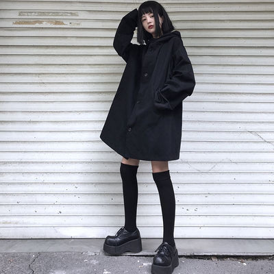 Abrigo Holgado con Capucha para Mujer - Estilo Urbano - Image 8