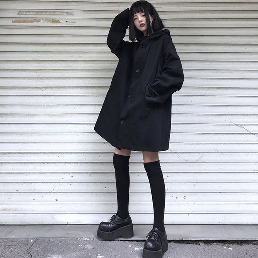 Abrigo Holgado con Capucha para Mujer - Estilo Urbano - Image 8
