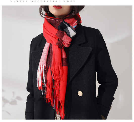 Bufanda de Imitación Cashmere con Rayas Suave - Abrigo Cálido y Elegante - Image 19