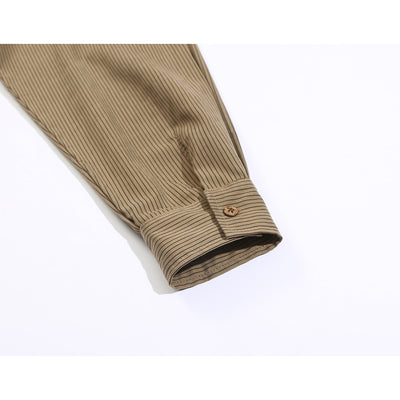 Camisa Suelta de Rayas Verticales para Hombre - Versátil y Cómoda - Image 7