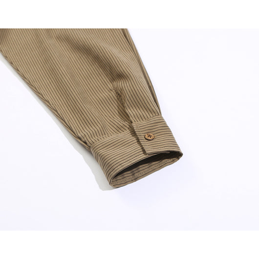 Camisa Suelta de Rayas Verticales para Hombre - Versátil y Cómoda - Image 7