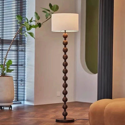 Lámpara de Pie Nogal Estilo Mediados de Siglo - Madera Maciza - Image 2