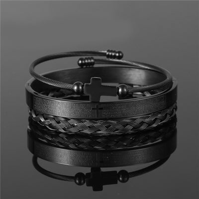 Pulsera de Acero Titanio Estilo Punk con Diseño Romano - Image 16
