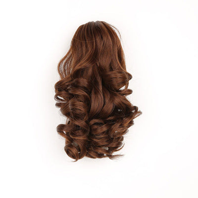 Peluca Coleta Rizada con Pinza - Extensión de Cabello Corto Estilo Pera - Image 5