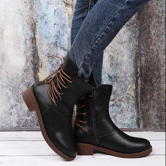 Botas Retro Mujer con Tacón Grueso y Detalles de Remaches - Image 11