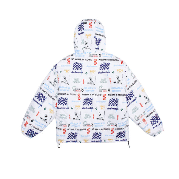 Chaqueta de Algodón Estampada con Letras de Dibujos Animados para Hombre