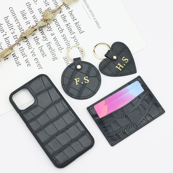 Funda Protectora de Cuero para Auriculares Bluetooth y Estuche de Móvil