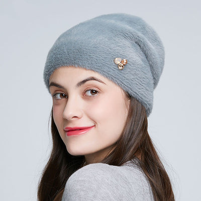 Gorro de Lana Tejida con Strass - Estilo Elegante para Mujer - Image 3