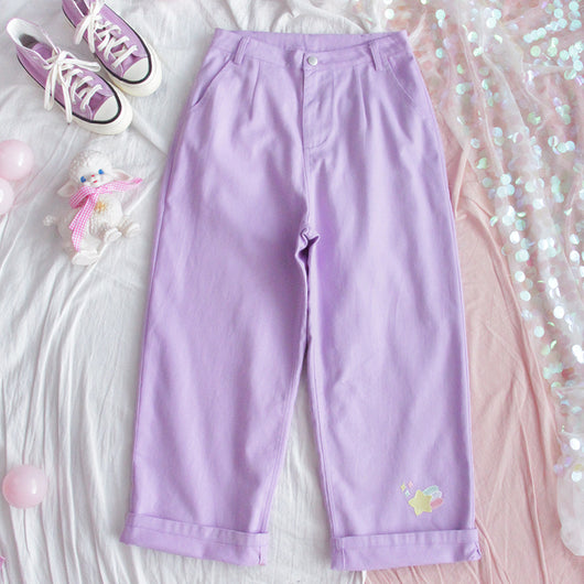 Pantalones Anchos Morado para Niña - Estilo Moderno y Cómodo - Image 11