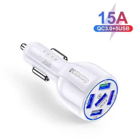 Cargador de Auto 5 Puertos USB con Carga Rápida QC3.0 15A - Image 8