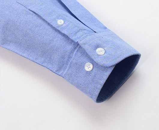 Camisa Oxford de Algodón con Bordado para Hombre - Manga Larga Talle Europeo - Image 10