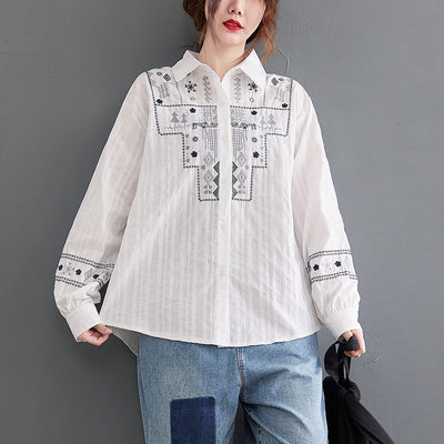 Blusa Holgada de Manga Larga para Mujer Talla Grande - Image 10