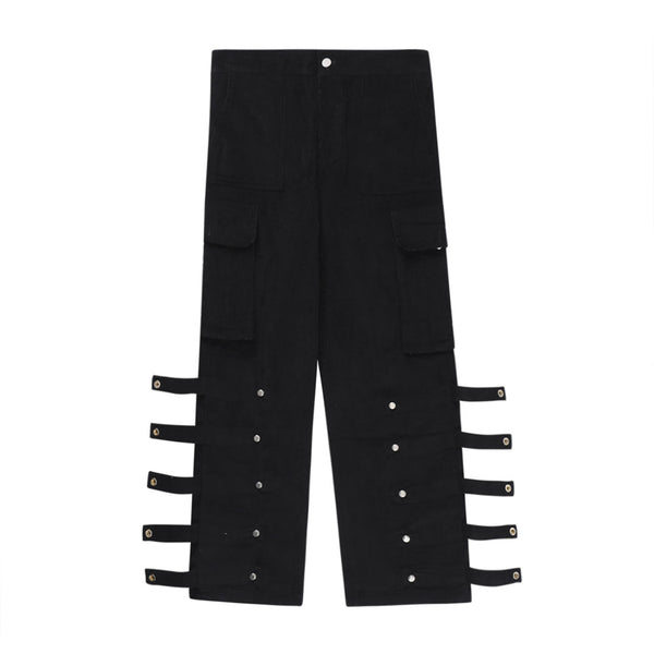 Pantalones de Trabajo Oversized con Bolsillos Grandes y Cintas Laterales - Image 5