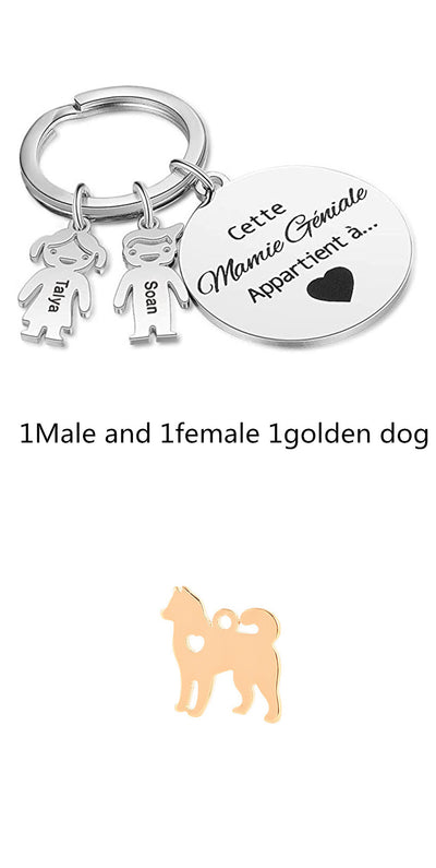 Llavero Personalizado Corazón Hueco Acero Inoxidable Diseño Cachorro - Image 12
