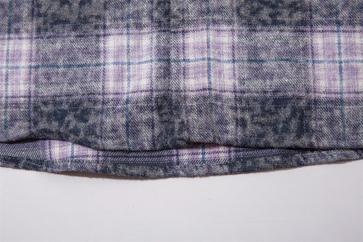 Camisa de Cuadros Manga Larga con Efecto Desgastado para Hombre - Image 11