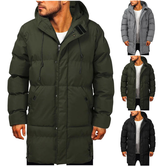 Abrigo Impermeable con Capucha para Hombre - Chaqueta Térmica de Invierno