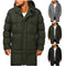 Abrigo Impermeable con Capucha para Hombre - Chaqueta Térmica de Invierno