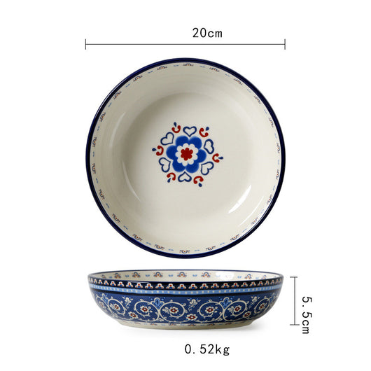Plato de Cerámica Estilo Pastoral para Comidas Principales - Image 11