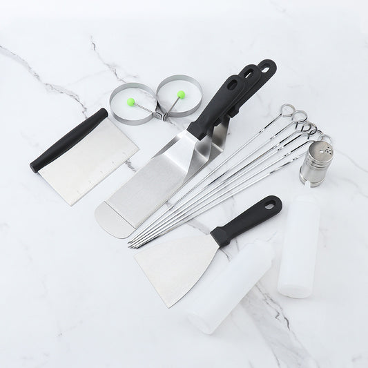 Set Completo de Herramientas BBQ en Acero Inoxidable - Pala para Asar Portátil