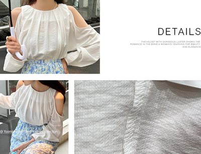 Blusa Hombro Descubierto con Diseño de Corazón y Efecto Capas - Image 11