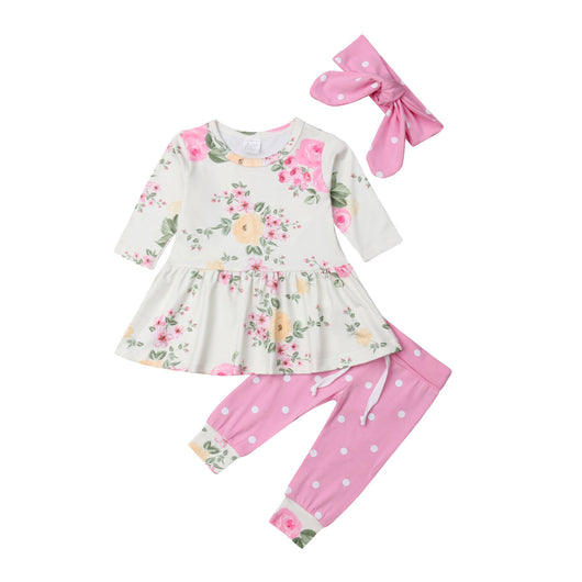 Conjunto de Tres Piezas Otoñal para Niña con Estampado de Letras - Image 7