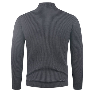 Suéter Casual para Hombre con Cuello Mao y Botones Sesgados - Image 22