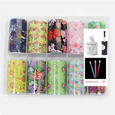 Set de 12 Láminas Decorativas para Uñas - Transferencias Nail Art - Image 31