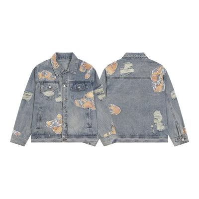 Chaqueta Denim con Costuras de Encaje y Detalles Rotos - Image 21