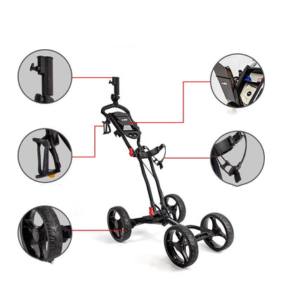Carrito de Golf Plegable con Soporte para Paraguas - Aluminio Ligero - Image 3