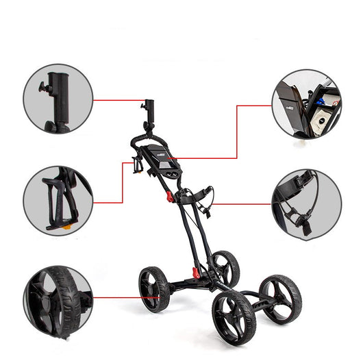 Carrito de Golf Plegable con Soporte para Paraguas - Aluminio Ligero - Image 3